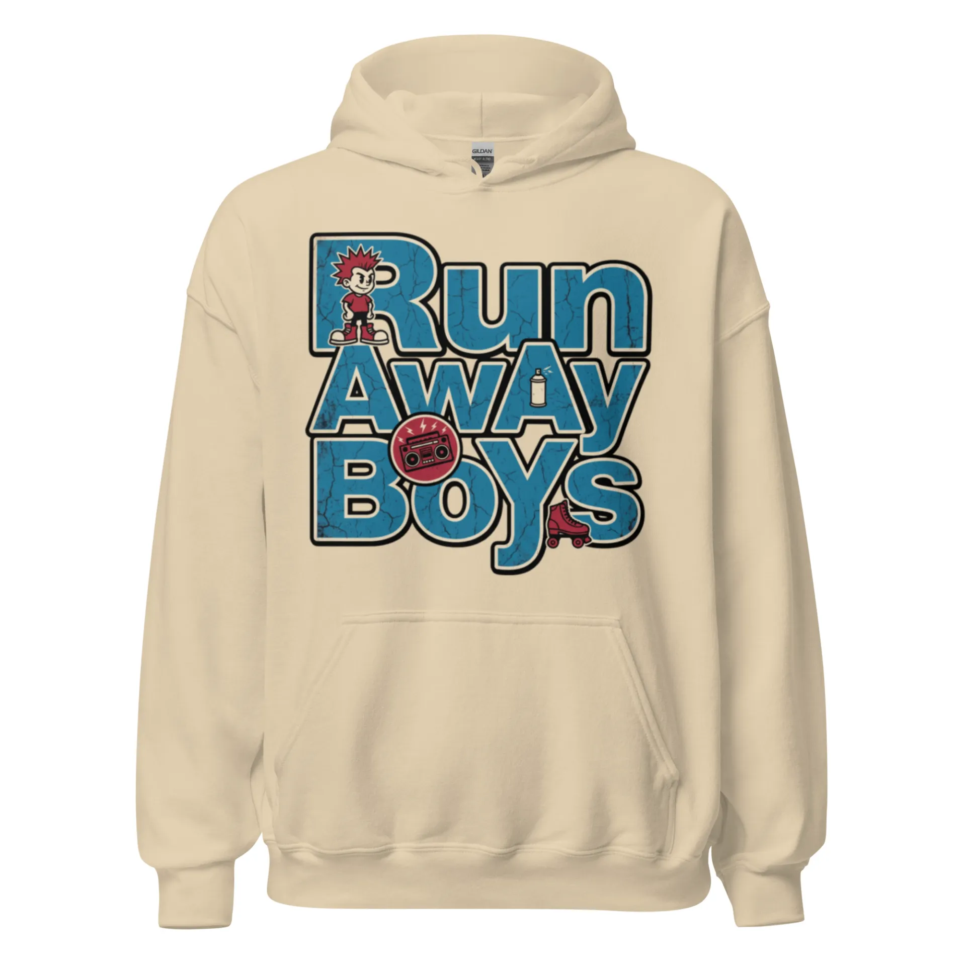 Albert Harry Run Away Boys sand classic hoodie